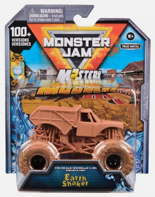 Monster Jam Earth Shaker Die-Cast Monster Truck, Mystery Mudders Wash to Reveal, 1:64 Scale