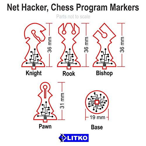 Net Hacker, Chess Program Markers, Fluorescent Blue (12)