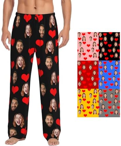 Amazon.com: AIFLM Personalized Pajamas Pants For Men Custom Pajama