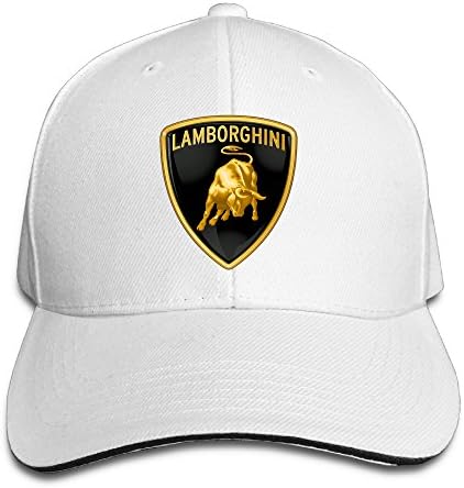 AegeanSea Lamborghini Logo Fashion Baseball Cap White