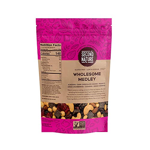 Second Nature Wholesome Medley Trail Mix - Healthy Nuts Snacks Blend - 30 oz Resealable Pouch