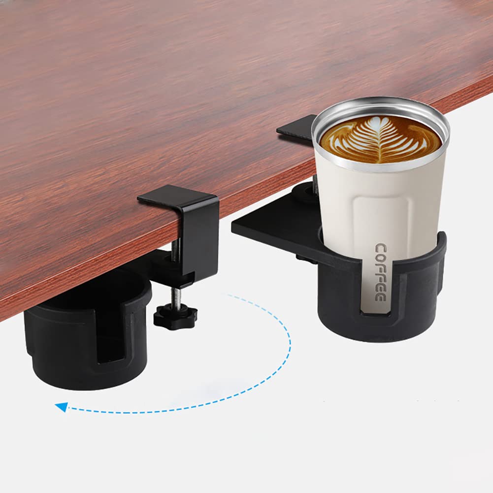 Photo 1 of Desk Cup Holder 180° Rotating Under Table Cup Holder Anti-Spill Water Bottle Stand Coffee Mug Storage for Home Office and School