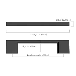 Asidrama 10 Pack 3.75 Inch(96mm) Matte Black