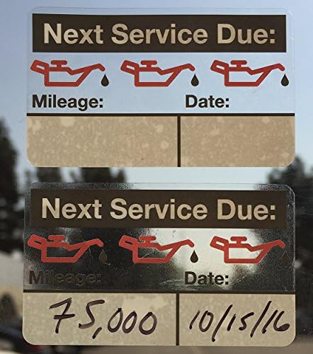 1000+ Oil Change Stickers - FREE Sharpie with order!