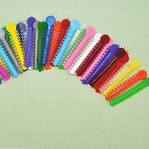 East Dental 1040pcs of Orthodontic Elastomeric Ligature Ties, Orthodontic O-rings,1pack/1040pcs Multi-color by East Dental