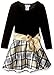 Bonnie Jean Girls' Gold Plaid Hipster Dress