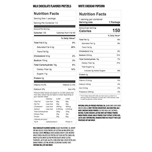 Nutrisystem® Movie Night Snack Pack, 10 ct, Chocolate Covered Pretzels and White Cheddar Popcorn