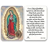 San Francis Imports Holy cards for Catholics including St Jude Our Lady of Guadalupe St Michael St Joseph St Anthony Prayer and Others(Our Lady of Guadalupe)