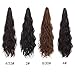 Synthetic Wavy Curly Drawstring Ponytail Extension Clip in Claw Ponytails Long Curly Ponytail Extension Wavy Synthetic Ponytail Hairpieces for Women Black Color(2#)