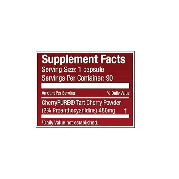 MONTMORENCY TART CHERRY DIETARY SUPPLEMENT 480MG | 90 COUNT | NON-GMO & GLUTEN FREE | HELPS SUPPORT JOINT HEALTH