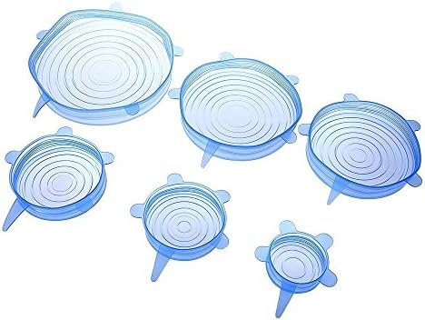 Stephanie Lane - Silicone Stretch Lids, 6-Pack Various Sizes Cover for Bowls, Fruit, Vegetables