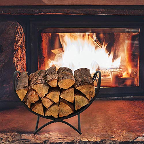 Firewood Log Racks Folding Lumber Carrier Wood Storage Heavy Duty Fireplace Brackets for Indoor Outdoor