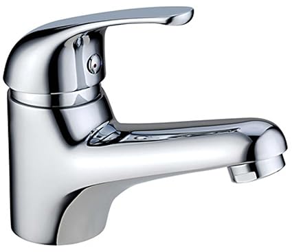 Aquieen Single Lever Basin Mixer Stone with SS Connection 450 mm and installation kit, Silver