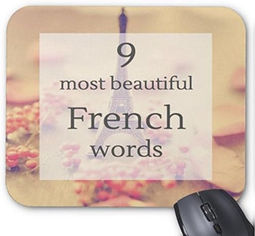 Mousepad French Words/Beautiful Tower Background Mouse Mat