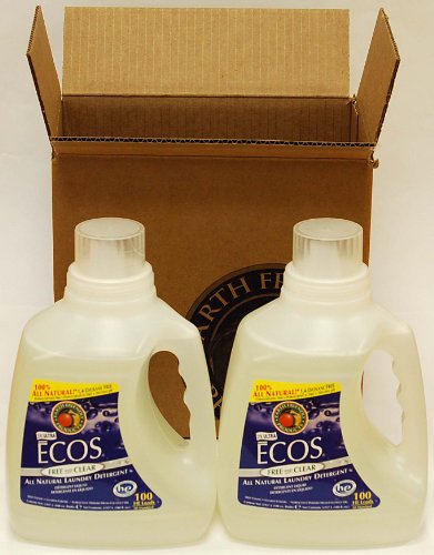 Earth Friendly Products Ecos 2x Liquid Laundry Detergent, Free & Clear, 100 Fl Oz (Pack of 2) - Image 2