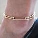 SusenstoneGold Double Foot Chain Anklet Ankle Bracelet Barefoot Beach Foot Jewelry