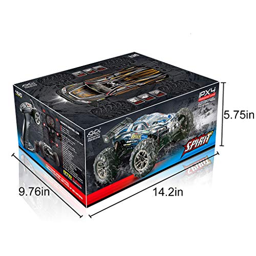 Ranoff All Terrain RC Cars High Speed 4WD Remote Control Truck Waterproof Off-Road (Orange) - Thumbnail 4