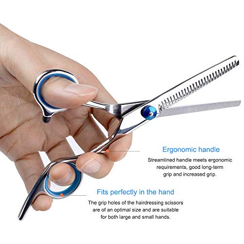 Haarschere Set,Haar-Profi,1 Ausdünnschere,1 Haarschneideschere,Friseur ZubehöR,Scharf,Aus Edelstahl,Präzis,Rostfrei,Haare Selber Schneiden,Zum Ausdünnen Und Strukturieren,Unisex