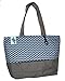 101SNORKEL XL Beach Tote Chevron Print Weekender Bag with Mesh Webbed Handles and Outer Zippered PocketCan Be Personalized (Personalized, Navy Blue)