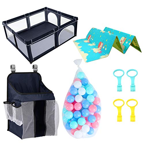 Yobest Baby Playpen, Extra Large Playard Kit Includes Play Mat X 1