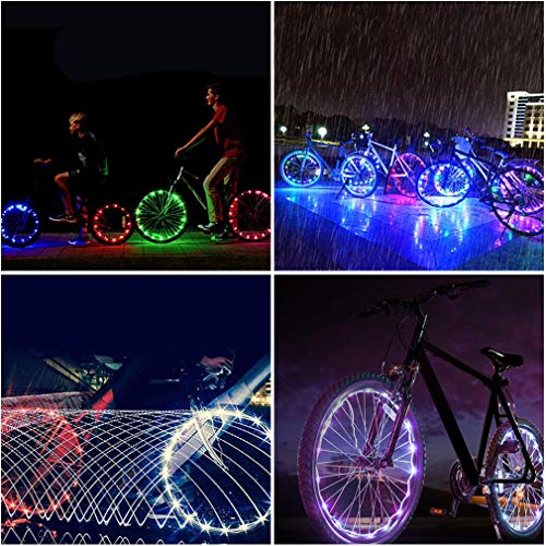 TINANA Bike Wheel Lights, LED Waterproof 7 Colors in 1 Bicycle Light 13 Kinds Changes LED Bicycle Rim Tire Lights for Mountain Bike/Road Bikes/BMX Bike/Hybrid Bike/Folding Bike - Thumbnail 6