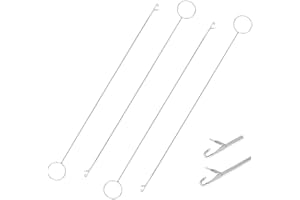 JAYDEAR 4PCS Loop-Turner Tool for Silicone Beads Sewing Tool, Knot Grippers Tool for Silicone Beads Needle-Hook, Crochet Sewing Concepts with Latch for Fabric Belts Strips, 26.5 cm/ 10.4 Inch