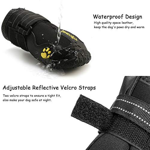 AQH Dog Boots Paw Protector, Waterproof Dog Shoes for Outdoor with