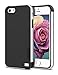 EXSEK Hybrid Ultra Slim 3 Color Case Shockproof [Anti-Slip] [Extra Front Raised Lip] Scratch Resistant Soft Gel Bumper Rugged Case for iPhone 5/5S (Black + White)