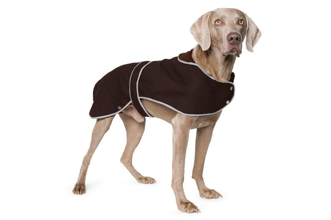 Ancol Muddy Paws Timberwolf Extreme Wax Dog Coat Brown - Waterproof Reflective Lined Jacket for Warmth and Safety - XL