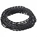 10M(33.37ft) Black Vintage Style Lamp Cord Strands,18 Gauge/ 2 Conductor Twisted Rayon Covered Wire, Antique Industrial Electrical Cloth Cord,UL Listed