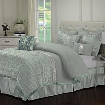 Amazon.com: Modern Contemporary Seafoam Blue Comforter