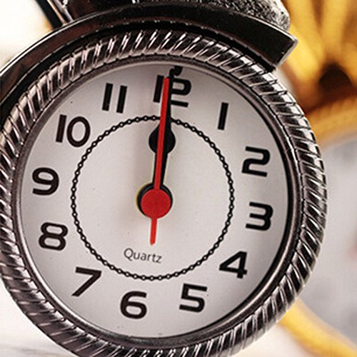 KAKA(TM) Vintage Jinrikisha Design Digital Alarm Clock Creative Gifts for Kids Children Car Lovers - Silver - Thumbnail 6