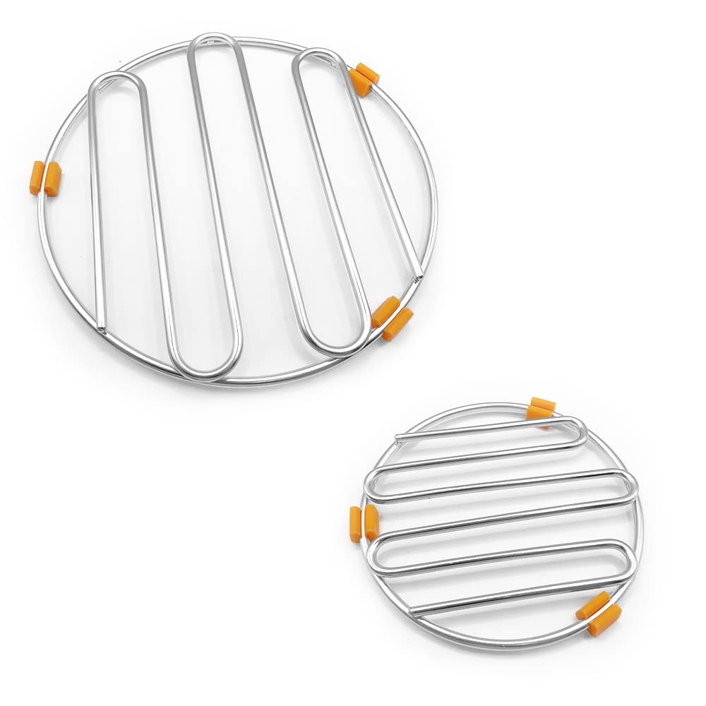 CLVPAI Cake Rack, Cooling Rack Set, Cooking Stand, Steamer, Cooling Rack for Even and Quick Cooling (Stainless Steel Round)