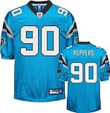 Julius Peppers Jersey: Reebok Authentic Blue #90 Carolina Panthers Jersey