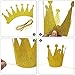 RUBFAC Gold Crown for Party with Elastic Ties, 24pcs