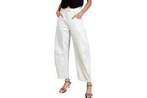 SIDEFEEL Women's Barrel Jeans Wide Leg Vintage Mid Rise Y2k Baggy Boyfriend Denim Pants