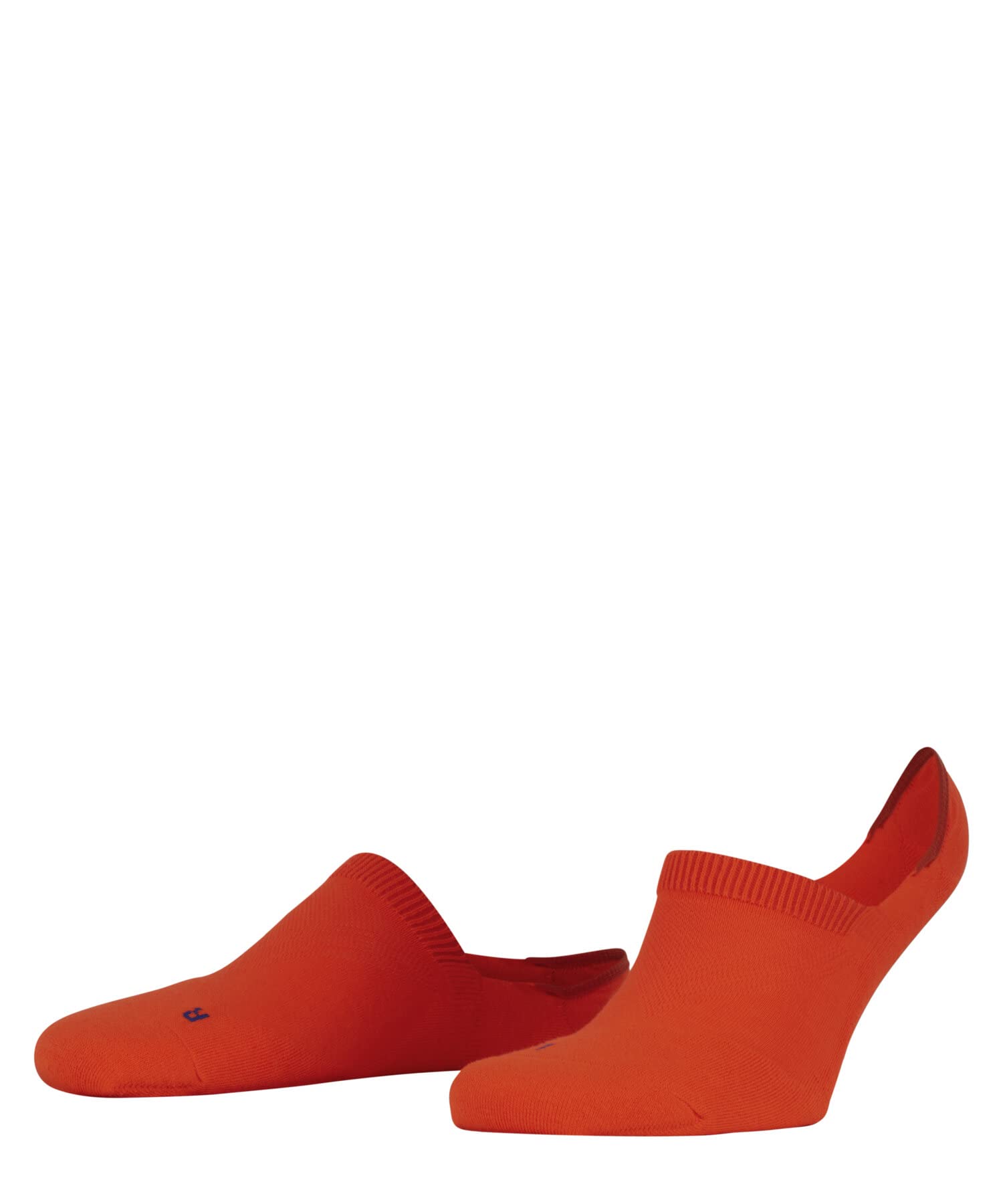 FALKE Unisex Cool Kick Invisible U IN Soft Breathable Quick Drying No-Show Plain 1 Pair Liner Socks, Orange (Flash Orange 8034), 4-5