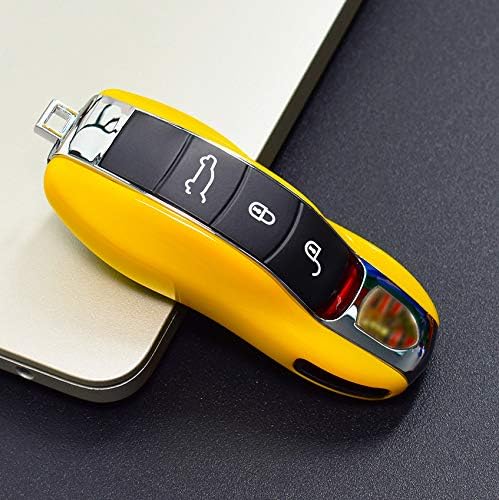Amazon Co Jp Ontto ポルシェ スマート キーケース キーカバー オシャレ 手触りいい 高級 キーホルダー Porsche カレラ ボクスター ケイマン カイエン マカン パナメーラ リモコンキー ケース 車用 Absプラスティック イエロー 服 ファッション小物