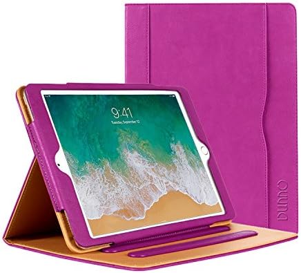 DUNNO iPad 5th Generation Case 9.7 Inch 2017 - Stand Folio Soft Leather Wallet Smart Cover Case for 2017 Apple iPad 9.7 inch, Also Fit iPad Air 2/iPad Air (Purple)