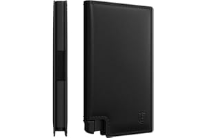 Ekster - Parliament Pop Up Wallet for Men - RFID Blocking Metal Card Holder Wallet with Push Button and Card Ejection - Minimalist Leather Tactical Daily Carry Parliament - Easy Access, Nappa Black