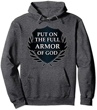 Unisex Christian Religious Pullover Hoodie Put On The Full Armor 2XL Dark Heather