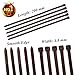 Upgrade 150 Pieces Wide Strong 8 Inch Dark Brown Cable Zip Ties, Heavy Duty 50 LBS Handheld Typical Zip Ties for Fence Fastener, Wood Brown Color Plant Gardening Tools, UV Resistant Outdoor Usethumb 4