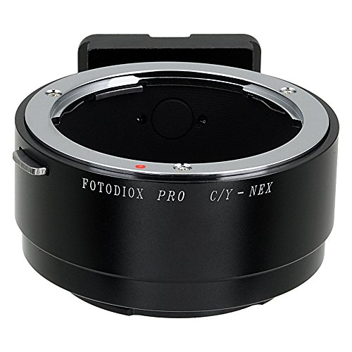 Fotodiox Pro Lens Mount Adapter Compatible with Contax/Yashica (CY) Lenses to Sony E-Mount Cameras (CY-SnyE-Pro), Black