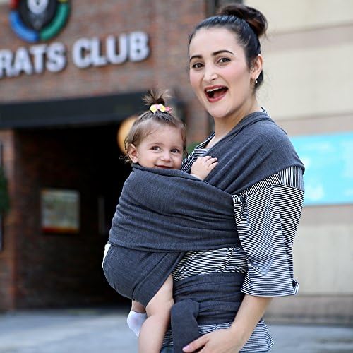 Joylor Baby Wrap - Soft and Comfortable Baby Carrier - Relaxed Infant Sling - Cute Baby Shower Gift (Grey)