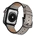 MIFA Made for Apple Watch Band Ultra 49mm 46mm 45mm 44mm, Genuine Leather iWatch Bands for Men Women, Replacement Loop Vintage Sports iWatch Strap for Ultra 2 1 Series 10 9 SE, Oyster