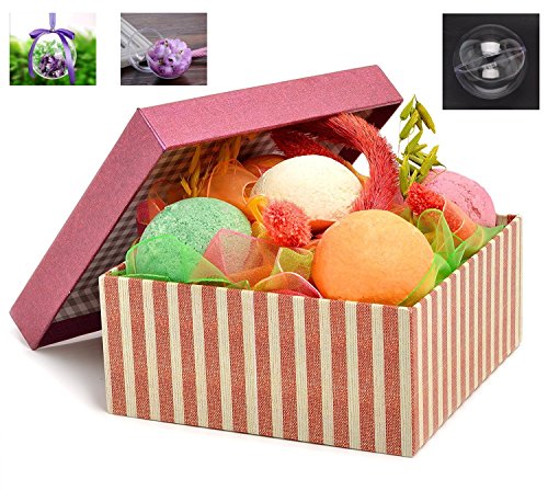 SelfTek 10 Set Bath Bomb Mold Candy Box Craft Plastic Sphere Molds Ornament Fillable Hanging DIY Ornament Balls for Wedding Party Christmas Ball Decor Gift 2 Size - Thumbnail 2