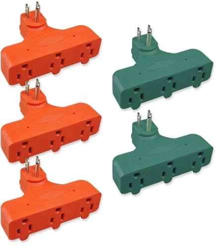 Gogreen Power (gg-3406be) 3 Wire Cube Adapter, 3-outlet Wall Tap...