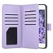 ULAK Compatible with iPhone 8 Plus/iPhone 7 Plus Wallet Case with Card Holder, Premium PU Leather Flip Cover with Kickstand Magnetic Closure Shockproof Case for iPhone 7 Plus/8 Plus, Purple