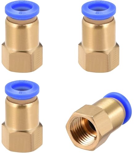 Lot De 8 Connecteurs Pneumatiques Droits Mâles G1/4 Pour Tube 10mm - Raccords Poussoir