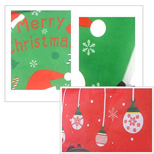 GANBA 2 Pack Christmas Hanging Cloth Flag,Seasonal Fabric Wall Hanging Holiday Décor Door Window Decorations for Christmas Ornament,Santa Claus & Elf